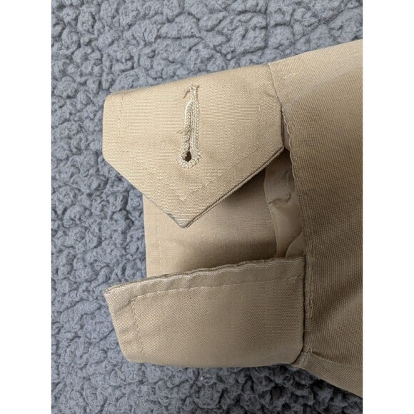 Vintage Hepworths Jacket Coat 100cm Tan Zip Up Buttons Pockets Corduroy Accent - Picture 10 of 16